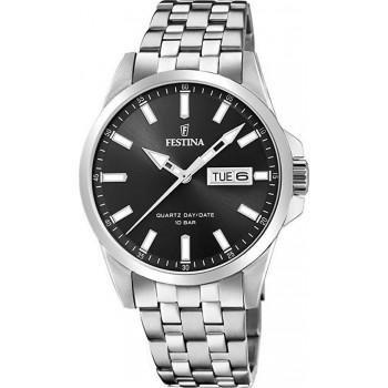 FESTINA  Men's - F20357/4 , Silver case with Stainless Steel Bracelet
