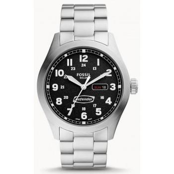 Fossil Defender Solar - FS5976, Silver case with Stainless Steel Bracelet