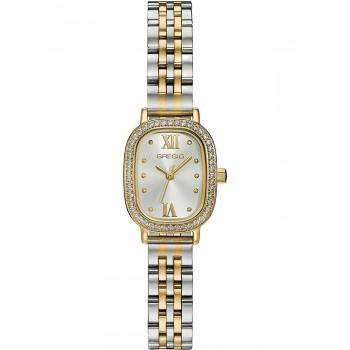 GREGIO Aurora Crystals - GR450040, Gold case with Stainless Steel Bracelet