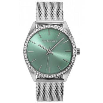 GREGIO Bianca II Crystals - GR370013 Silver case with Stainless Steel Bracelet