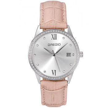 GREGIO Elise - GR320010  Silver case with Pink Leather Strap 