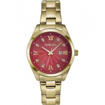 GREGIO Malery Crystals - GR390022, Gold case with Stainless Steel Bracelet