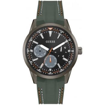 GUESS Peak Mens - GW0964G3,  Black case with Khaki Rubber Strap