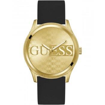 GUESS Reputation - GW0726G2,  Gold case with Black Rubber Strap