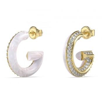 GUESS STEEL Σκουλαρίκια από Ανοξείδωτο ατσάλι Gold  JUBE05436JWYGWHT/U