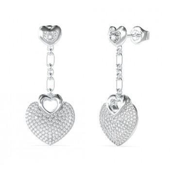 GUESS STEEL Σκουλαρίκια από Ανοξείδωτο ατσάλι Silver JUBE05210JWRHT/U