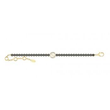 GUESS STEEL Βραχιόλι από Ανοξείδωτο ατσάλι Gold & Black JUBB05142JWYGBKL