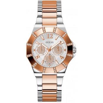 GUESS Sunray Crystals - GW0616L3, Rose Gold case with Stainless Steel Bracelet