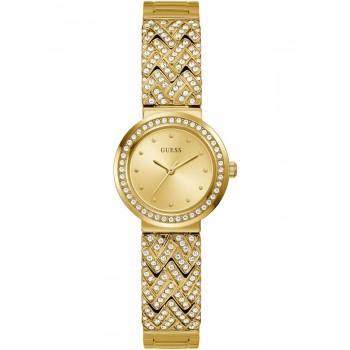GUESS Treasure Crystals - GW0476L2, Gold case with Stainless Steel Bracelet