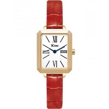 JCOU Caprice - JU19063-10  Gold case with Red Leather Strap