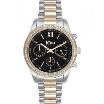 JCOU Valerie Crystals Chronograph - JU19069-4, Silver case with Stainless Steel Bracelet