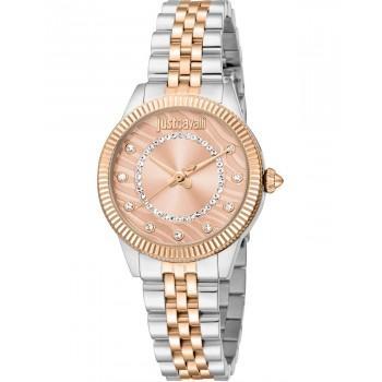 JUST CAVALLI  Animalier Crystals - JC1L272M0065,  Silver case with Stainless Steel Bracelet