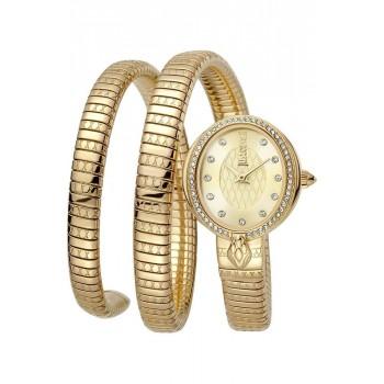 JUST CAVALLI Glam Chic Crystals - JC1L153M0025,  Gold case with Stainless Steel Bracelet