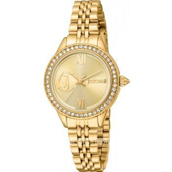 JUST CAVALLI Glam Chic Crystals - JC1L316M0055,  Gold case with Stainless Steel Bracelet