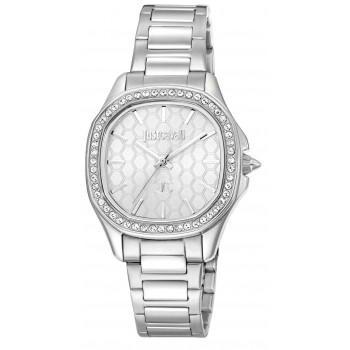 JUST CAVALLI  Quadro - JC1L263M0045,  Silver case with Stainless Steel Bracelet