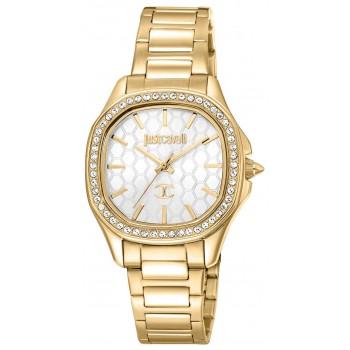 JUST CAVALLI  Quadro - JC1L263M0055,  Gold case with Stainless Steel Bracelet
