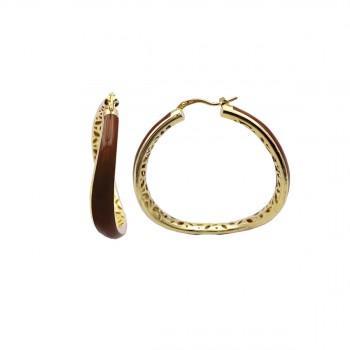 LABRIORO Σκουλαρίκια από Ασήμι 925 Gold Art.2080/G