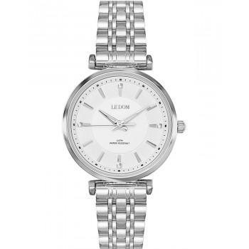 LE DOM Bliss Crystals  - LD.1497-1, Silver case with Stainless Steel Bracelet