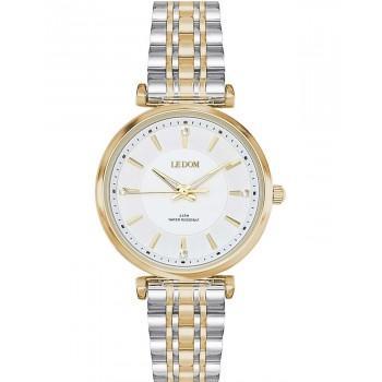 LE DOM Bliss Crystals  - LD.1497-2, Gold case with Stainless Steel Bracelet