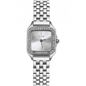 LE DOM Collection Crystals  - LD.1493-1, Silver case with Stainless Steel Bracelet