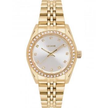 LE DOM Glance Crystals  - LD.1492-2, Gold case with Stainless Steel Bracelet