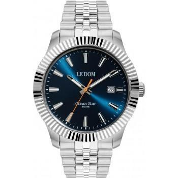 LE DOM Ocean Star - LD.1491-3, Silver case with Stainless Steel Bracelet