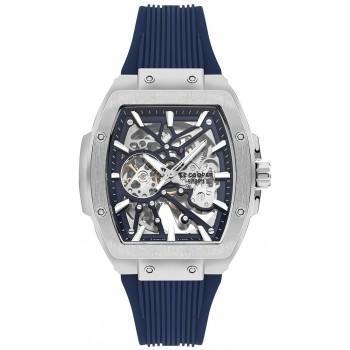 LEE COOPER  Men's - LC07979.399,  Silver case with Blue Rubber Strap