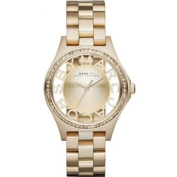 MARC BY MARC JACOBS Henry Glitz - MBM3338,  Gold case with Stainless Steel Bracelet
