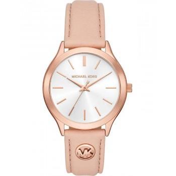 MICHAEL KORS Slim Runway - MK7467, Rose Gold case with Pink  Leather Strap