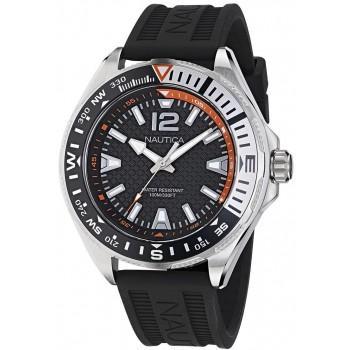NAUTICA  Clearwater Beach - NAPCWF304, Silver case with Black Rubber Strap