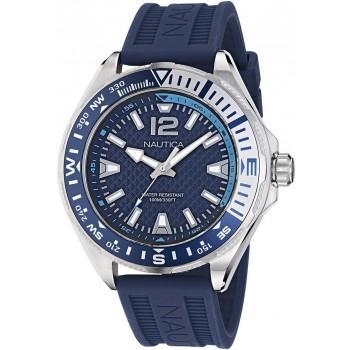 NAUTICA  Clearwater Beach - NAPCWF305, Silver case with Blue  Rubber Strap