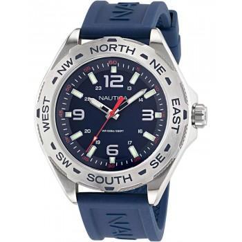 NAUTICA  Clearwater Beach -  NAPCWS304, Silver case with Blue Rubber Strap
