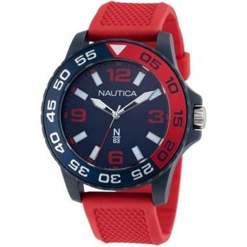 NAUTICA  N83 Finn World Diver - NAPFWS303, Blue case with Red Rubber Strap
