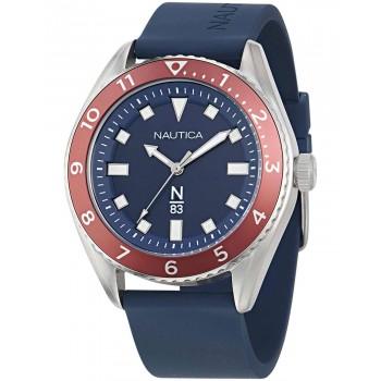 NAUTICA  N83 Finn World  - NAPFWF404, Silver case with Blue Rubber Strap