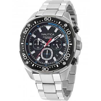 NAUTICA NCT Bluesail Chronograph - NAPBSF406, Silver case with Stainless Steel Bracelet