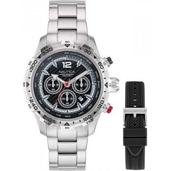 NAUTICA NCT NST Chronograph - NAPNSS405, Silver case with Stainless Steel Bracelet