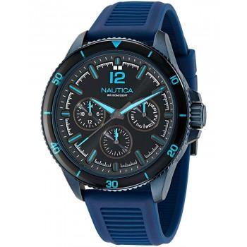NAUTICA  NCT Windrose - NAPWRS401, Black  case with Blue  Rubber Strap