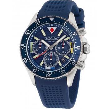 NAUTICA  Westport Chronograph -  NAPWPS302, Silver  case with Blue Rubber Strap