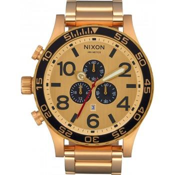 NIXON 51-30 Chrono - A083-3192-00 , Gold case  with Stainless Steel Bracelet