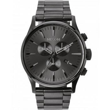 NIXON Sentry Chronograph - A386-632-00  Black case  with Stainless Steel Bracelet