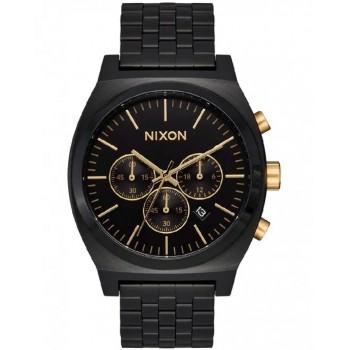 NIXON Time Teller Chronograph - A972-5326-00  Black case  with Stainless Steel Bracelet