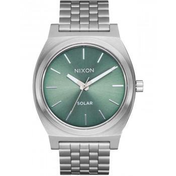 NIXON Time Teller Solar - A1369-5172-00  Silver case  with Stainless Steel Bracelet