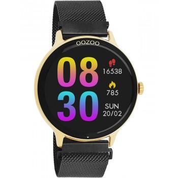 OOZOO Smartwatch - Q00137,  Gold case with Stainless Steel Bracelet