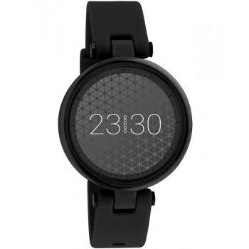 OOZOO Smartwatch -  Q00407,  Black case with Black Rubber Strap 