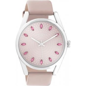 OOZOO Timepieces  - C10816, Silver case with Pink Leather Strap 