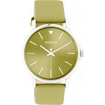 OOZOO Timepieces - C10986, Silver case with Ocher Yellow Leather Strap 