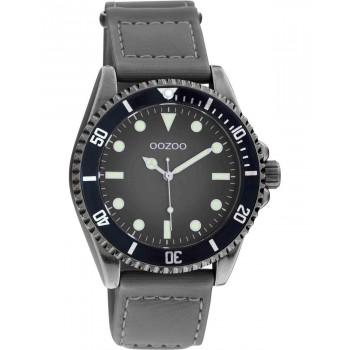 OOZOO Timepieces - C11011, Grey case with Grey Fabric Strap 