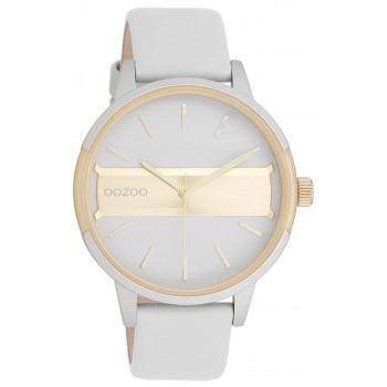 OOZOO Timepieces - C11152, Grey case with Grey Leather Strap 
