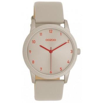OOZOO Timepieces - C11170, Grey case with Grey Leather Strap 