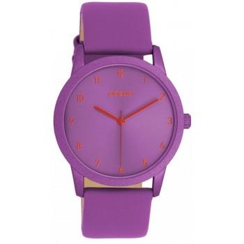 OOZOO Timepieces - C11173, Purple case with Purple Leather Strap 